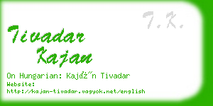 tivadar kajan business card